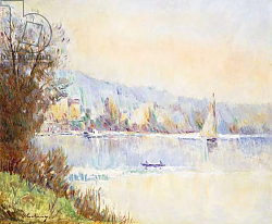 Постер Лебур Альбер Boats on the Seine; Bateaux sur la Seine, Постер Лебур Альбер Boats on the Seine; Bateaux sur la Seine,