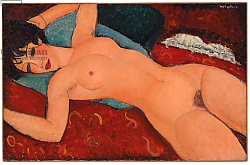 Постер Модильяни Амедео (Amedeo Modigliani) Reclining nude, 1917-18 Постер Модильяни Амедео (Amedeo Modigliani) Reclining nude, 1917-18