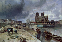Постер Джонкинд Йохан Notre-Dame from the Quai de la Tournelle, 1852 Постер Джонкинд Йохан Notre-Dame from the Quai de la Tournelle, 1852