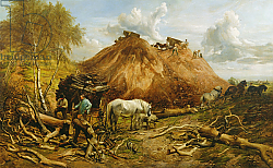 Постер Купер Томас Сидни Clearing the Wood for the Iron Way, 1880 Постер Купер Томас Сидни Clearing the Wood for the Iron Way, 1880