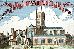 Постер Модерн Робер (грав) St. Marie Overie in Southwark, c.1700 Постер Модерн Робер (грав) St. Marie Overie in Southwark, c.1700