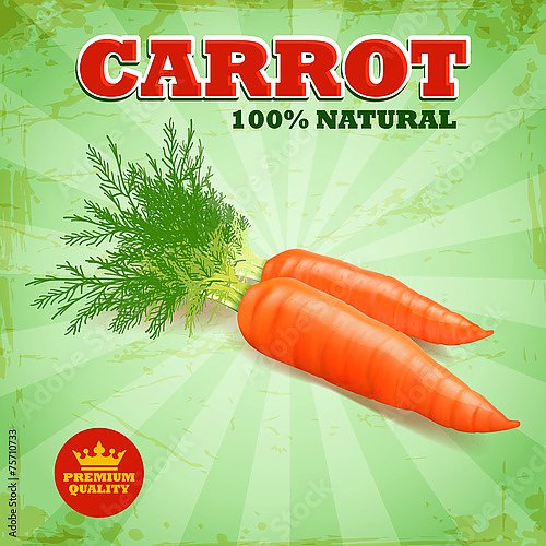 Ретро плакат с морковью