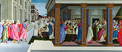 Постер Боттичелли Сандро (Sandro Botticelli) Четыре сцены из старой жизни Святого Зиновия Постер Боттичелли Сандро (Sandro Botticelli) Четыре сцены из старой жизни Святого Зиновия