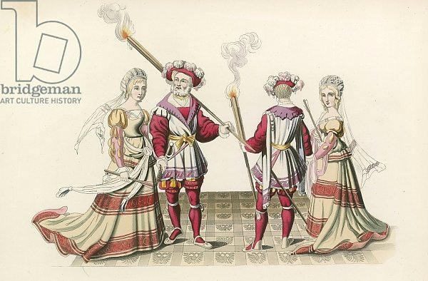 Постер Шоу Анри (акв) Figures From Tapestries, early 16th century
