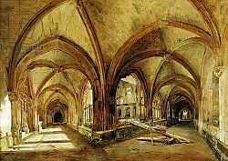 Постер Изабе Луи The Cloisters of St. Wandrille, c.1825-30 Постер Изабе Луи The Cloisters of St. Wandrille, c.1825-30