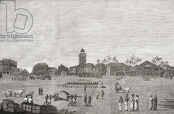 Bombay Green, South Mumbai, India in 1767, from 'A Short History of the English People' 