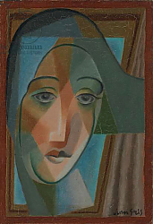Постер Грис Хуан Head of a Harlequin; Tete d'Arlequin, 1924 Постер Грис Хуан Head of a Harlequin; Tete d'Arlequin, 1924