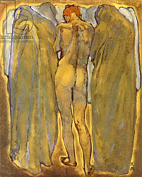 Постер Мозер Коло Back of a nude woman with ghosts Постер Мозер Коло Back of a nude woman with ghosts