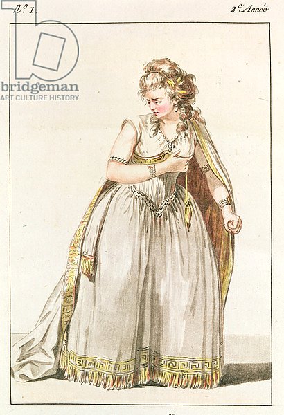 Costume of Madame Vestris in the role of Pauline in Polyeucte, Act IV, 1786