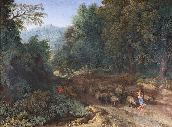 Пейзаж с пастухом и его стадом