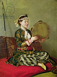 Постер Лиотар Жан Этьен Turkish Woman with a Tambourine Постер Лиотар Жан Этьен Turkish Woman with a Tambourine