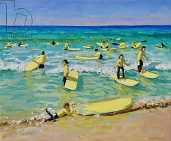Постер Макара Эндрю (совр) Summer surfing,St Ives. 25x30 Постер Макара Эндрю (совр) Summer surfing,St Ives. 25x30
