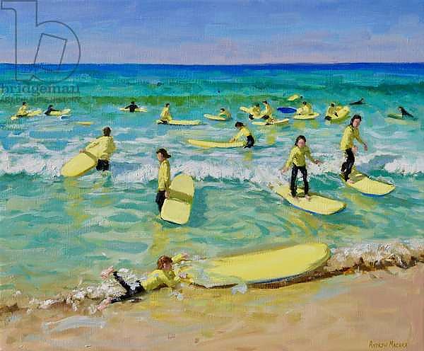 Summer surfing,St Ives. 25x30