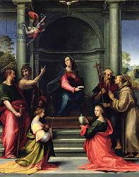 Постер Бартоломео Фра The Annunciation with Saints, 1515 Постер Бартоломео Фра The Annunciation with Saints, 1515