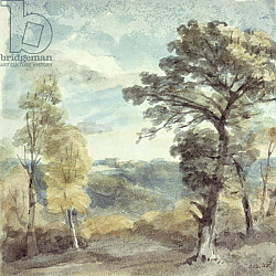 Постер Констебль Джон (John Constable) Landscape with Trees and a Distant Mansion Постер Констебль Джон (John Constable) Landscape with Trees and a Distant Mansion