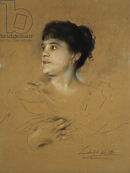 Постер Ленбах Франц Portrait of Marcella Sembrich, 1891 Постер Ленбах Франц Portrait of Marcella Sembrich, 1891