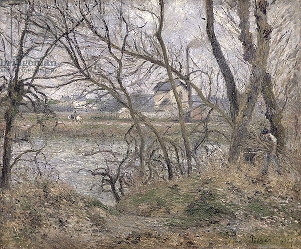 The Banks of the Oise, near Pontoise, Cloudy Weather, 1878