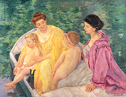 Постер Кассат Мэри (Cassatt Mary) The Swim, or Two Mothers and Their Children on a Boat, 1910 Постер Кассат Мэри (Cassatt Mary) The Swim, or Two Mothers and Their Children on a Boat, 1910
