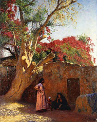 Постер Дойч Людвиг An Arab Family Outside a Village, 1917 Постер Дойч Людвиг An Arab Family Outside a Village, 1917