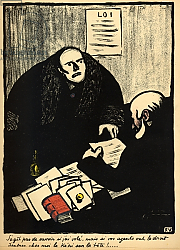 Постер Валлоттон Феликс A guilty suspect tries to raise a question of police procedure, 1902 Постер Валлоттон Феликс A guilty suspect tries to raise a question of police procedure, 1902