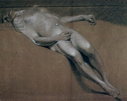 Постер Констебль Джон (John Constable) Study of a recumbent male nude Постер Констебль Джон (John Constable) Study of a recumbent male nude