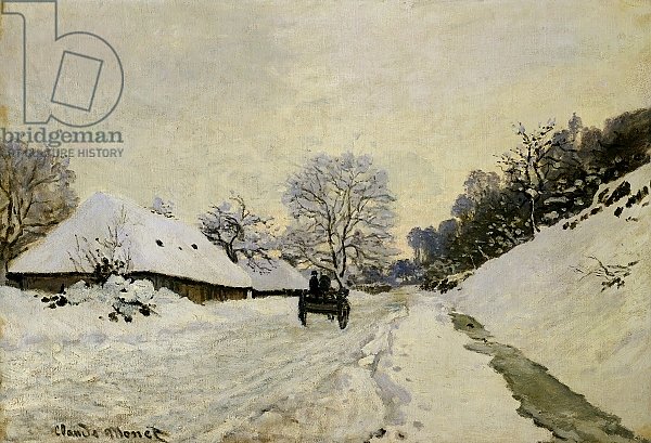 The Cart, or Road under Snow at Honfleur, 1865