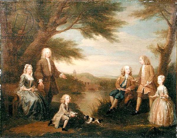 John and Elizabeth Jeffreys and their Children, 1730
