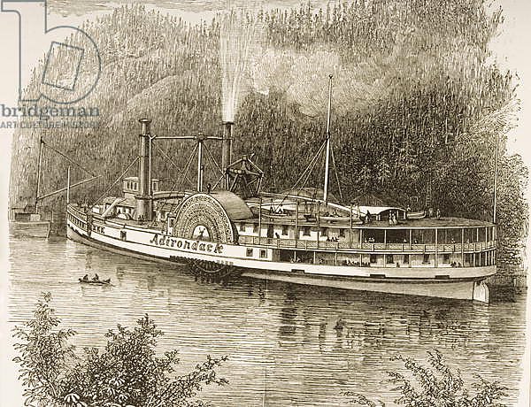 Excursion steamer on the Hudson River, in c.1870, from 'American Pictures', 1876