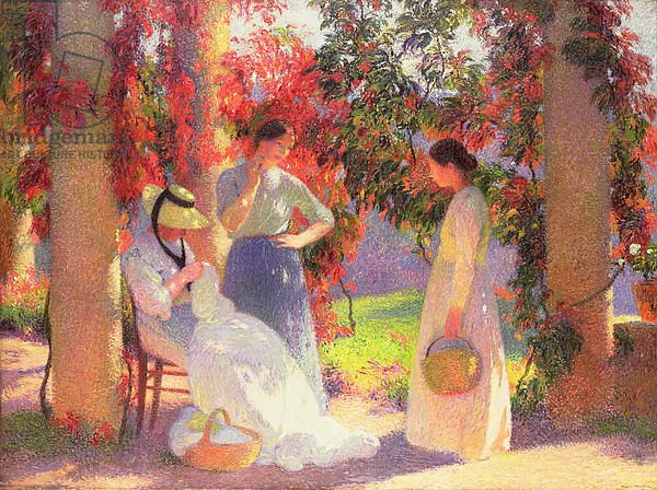 Sewing Scene under the Pergola at Marquayrol, 1902