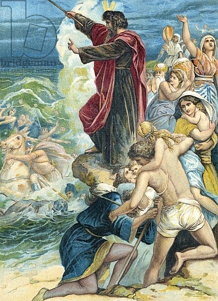 Moses crossing the Red Sea