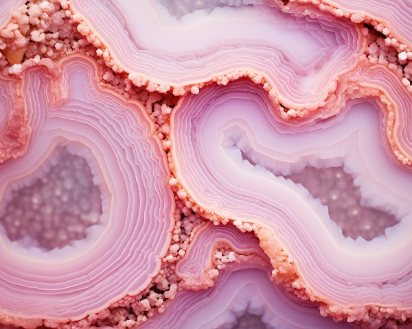 Geode of pink agate stone 2