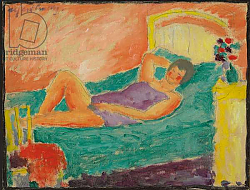 Постер Явленский Алексей Reclining Girl; Liegendes Madchen, c.1917 Постер Явленский Алексей Reclining Girl; Liegendes Madchen, c.1917