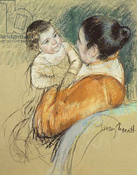 Постер Кассат Мэри (Cassatt Mary) Mother Louise Holding Up Her Blue-Eyed Child, Постер Кассат Мэри (Cassatt Mary) Mother Louise Holding Up Her Blue-Eyed Child,