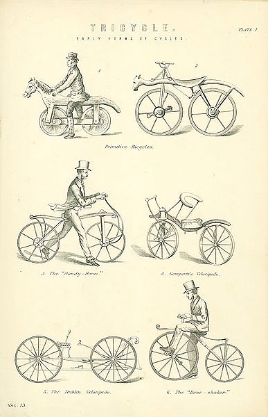 Трициклы. Ранние формы велосипедов