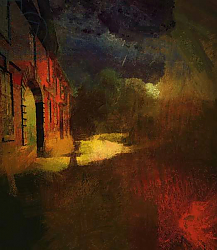 Постер Гордон Марк (совр) Calke Abbey with meteorite shower Постер Гордон Марк (совр) Calke Abbey with meteorite shower