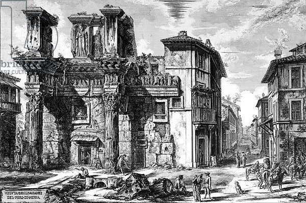 View of the Remains of the Forum of Nerva, from the 'Views of Rome' series, 1758