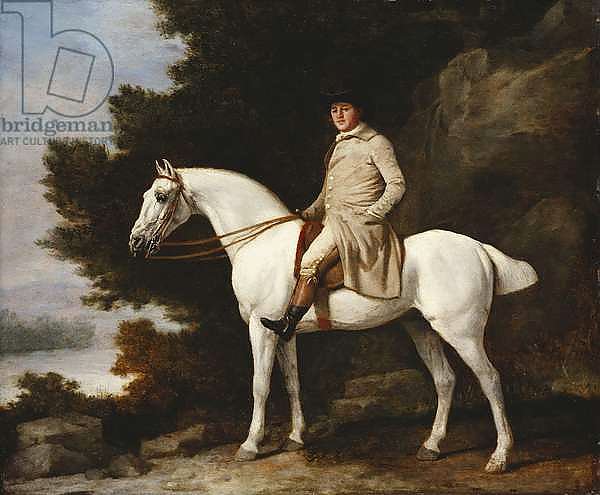 A Gentleman on a Grey Horse in a Rocky Wooded Landscape, 1781