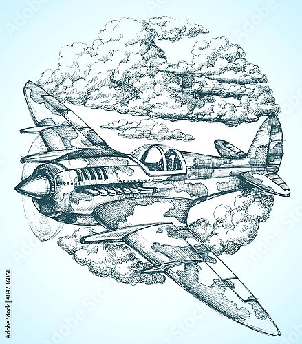 Самолет в облаках 1