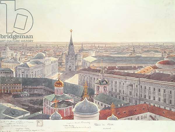 Panorama of Moscow, depicting the former Senate Palace, Wosnesenskoy Monastery and the former Arsenal, 1819