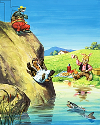 Постер Ливраджи Вирджинио (дет) Brer Terrapin sliding into the river Постер Ливраджи Вирджинио (дет) Brer Terrapin sliding into the river