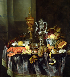 Постер Still Life with Fruit and Shellfish Постер Still Life with Fruit and Shellfish