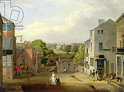 Постер Берд Джон Street Scene in Chorley, Lancashire, with a View of Chorley Hall, c.1790-1817 Постер Берд Джон Street Scene in Chorley, Lancashire, with a View of Chorley Hall, c.1790-1817