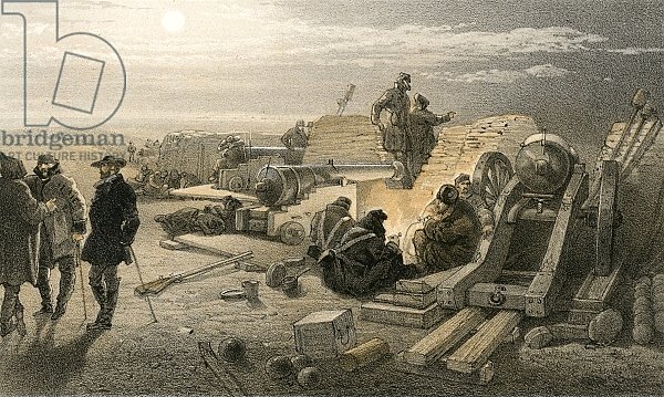 A quiet night in the Batteries, Greenhill Battery, 29 January 1855