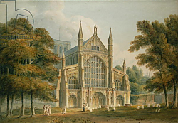 Постер Буклер Джон (акв) Winchester Cathedral: The Facade from the North-West, 1801 Постер Буклер Джон (акв) Winchester Cathedral: The Facade from the North-West, 1801
