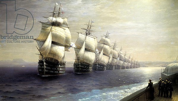 Parade of the Black Sea Fleet in 1849, 1886