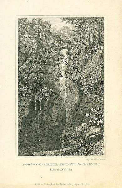 Pont-Y-Monach, or Devils Bridge, Cardiganshire 1