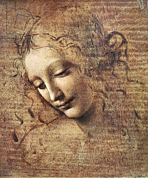 Постер Леонардо да Винчи (Leonardo da Vinci) Head of a Young Woman with Tousled Hair or, Leda Постер Леонардо да Винчи (Leonardo da Vinci) Head of a Young Woman with Tousled Hair or, Leda