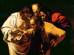Постер Караваджо (Caravaggio) The Incredulity of St. Thomas, 1602-03 Постер Караваджо (Caravaggio) The Incredulity of St. Thomas, 1602-03