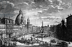 Постер Вази Джузеппе View of the Piazza Navona during the Ferragosto holiday, 1752 Постер Вази Джузеппе View of the Piazza Navona during the Ferragosto holiday, 1752