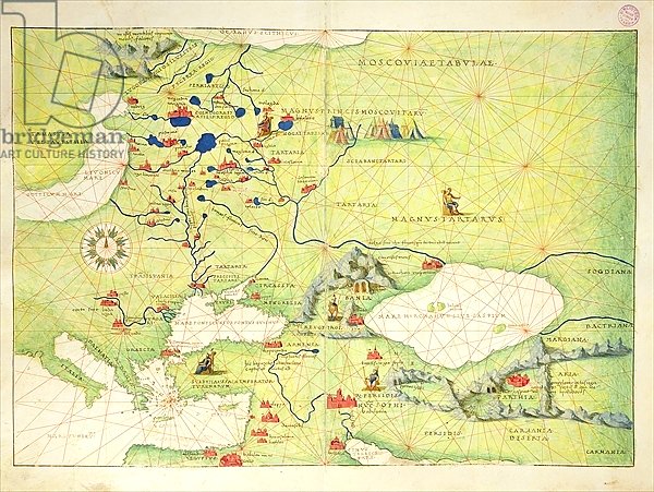 Europe and Central Asia, from an Atlas of the World in 33 Maps, Venice, 1st September 1553